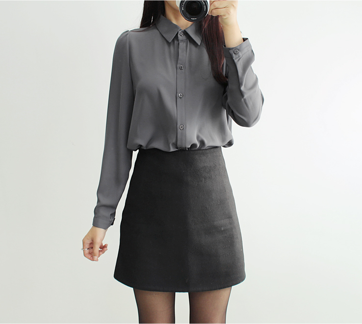 NEW FASHION LADY GIRL Blouse modern curly long sle