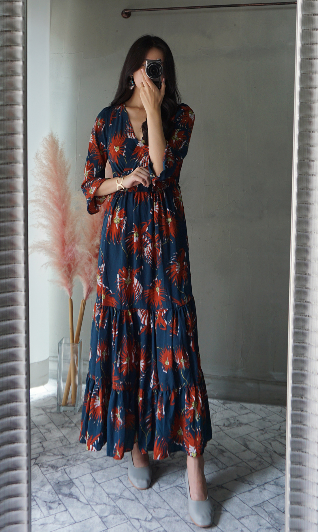 Free Shipping Autumn chiffon chiffon long-sleeved 