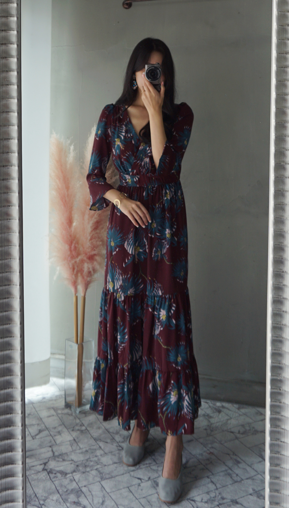 Free Shipping Autumn chiffon chiffon long-sleeved 