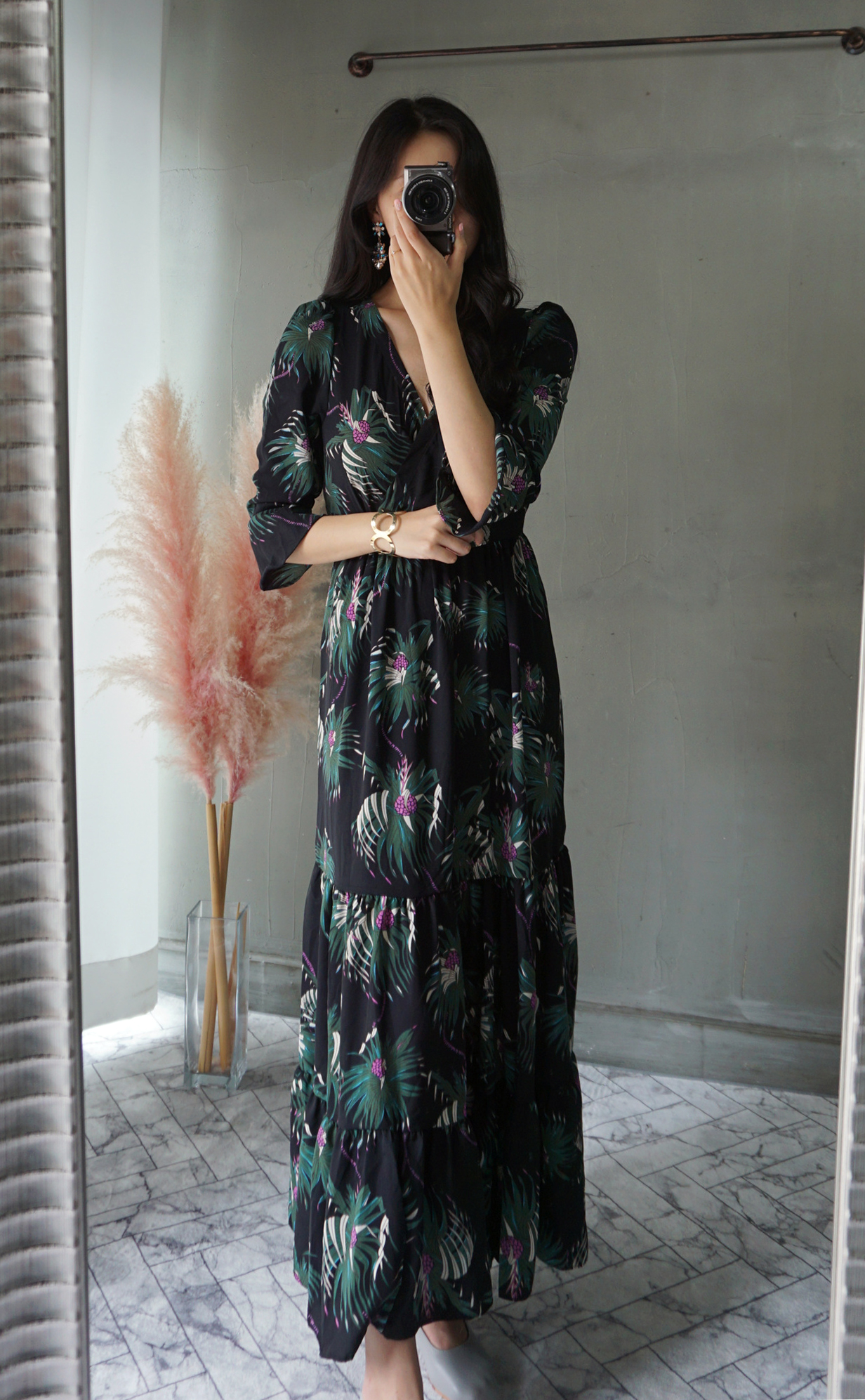 Free Shipping Autumn chiffon chiffon long-sleeved 