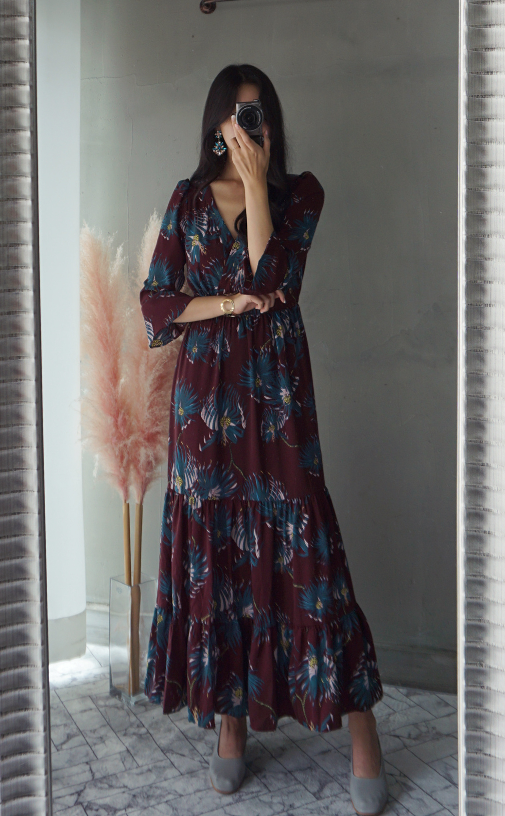 Free Shipping Autumn chiffon chiffon long-sleeved 