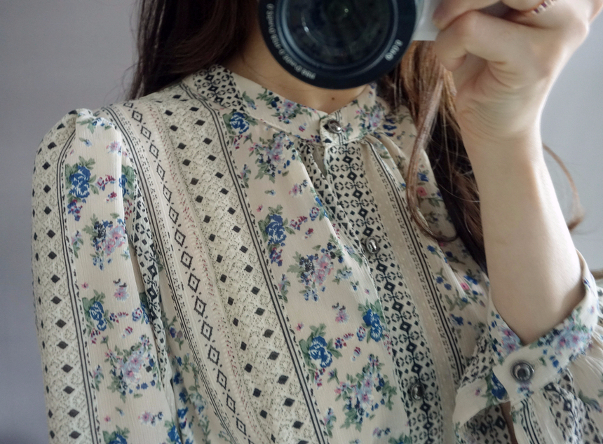 Goddess Autumn Long Pleated Dress Chiffon Flower 3