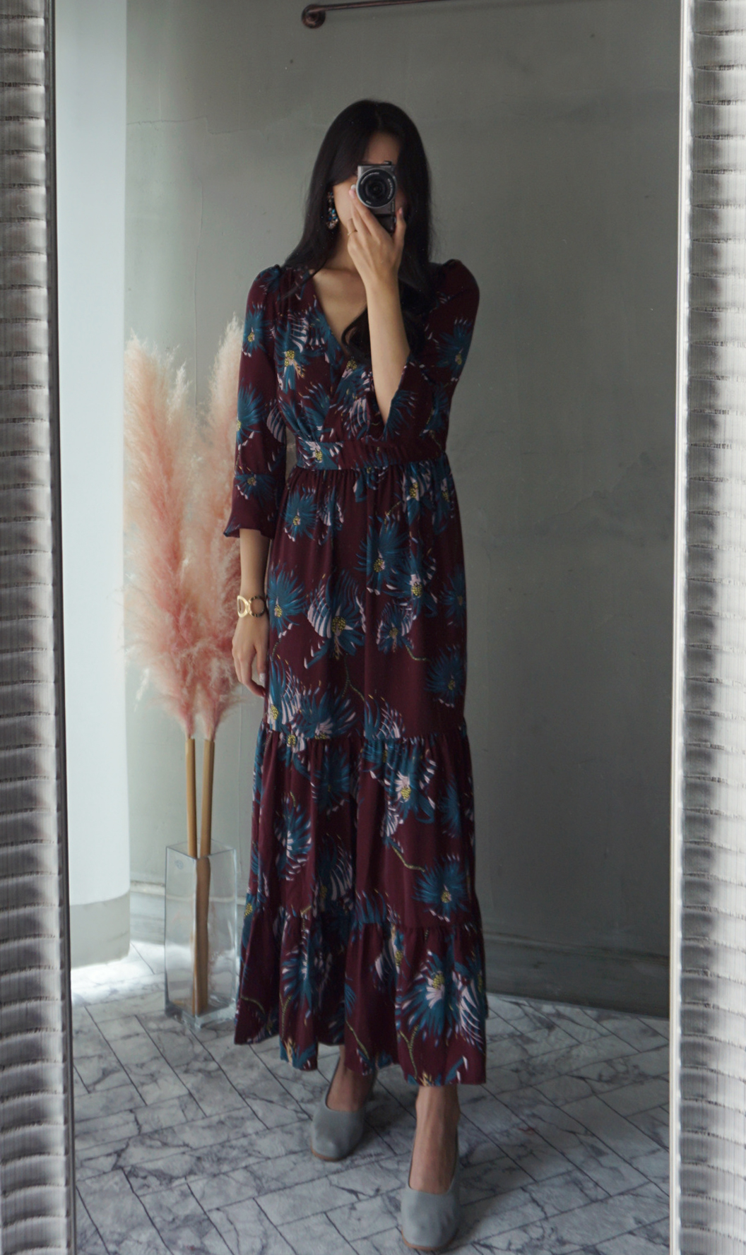 Free Shipping Autumn chiffon chiffon long-sleeved 