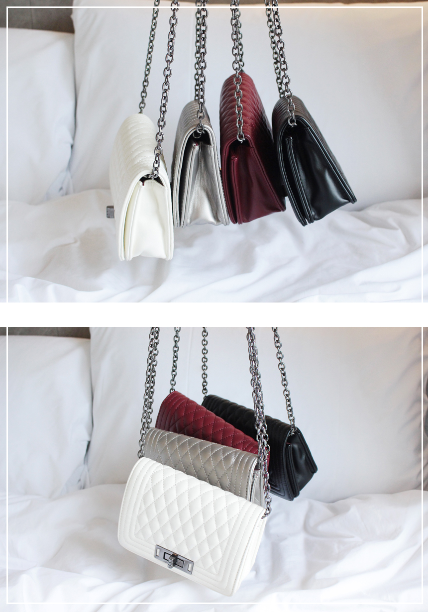 New Mini Chain Quality Flip Bag 4color Cross Back 