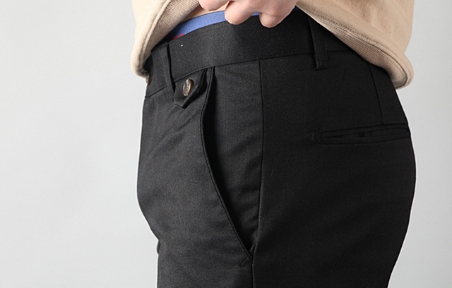 New Men's Pants Men's Button Span Slacks Big