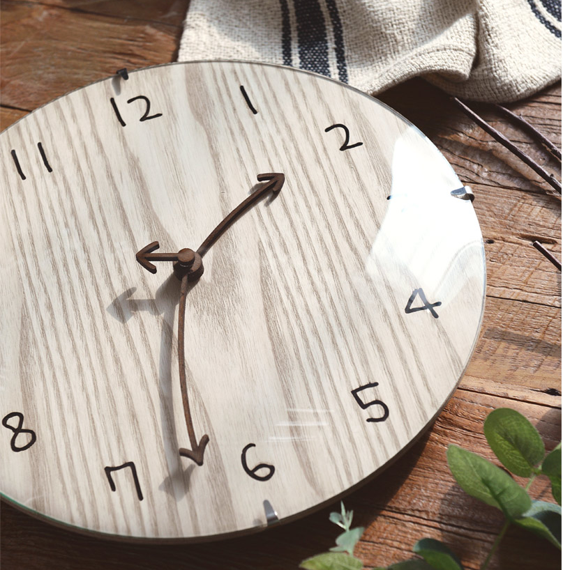 DIEL Living Wood Arrow Quiet Wall Clock Eye room N