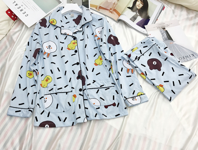 New Line Friends Pajamas Pajamas Summer Set Couple