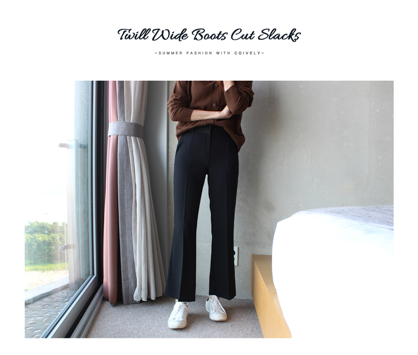 New Women's Pants High Waist Semi Boots Cut Kim