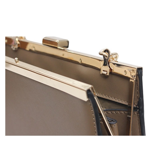 New Gold Mini Cross Back Women Square Gold Hand Ha