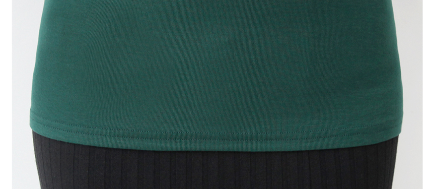 Plus V-Neck Plain T-Shirts Ruzupet Basic Autumn Ba