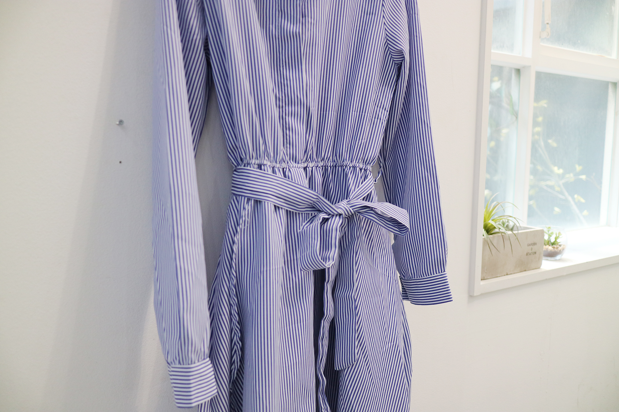 New Striped Shirt Uniform Dress Blue, Black New St