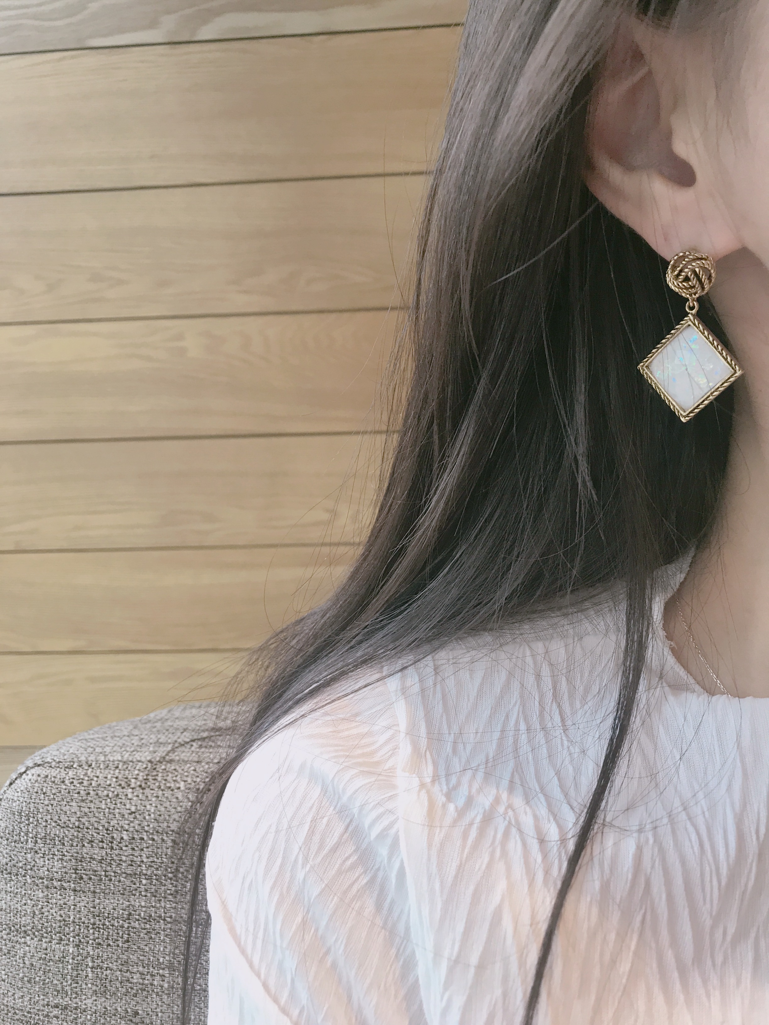 Yngong Opal Square Antique Earrings Antique Earrin