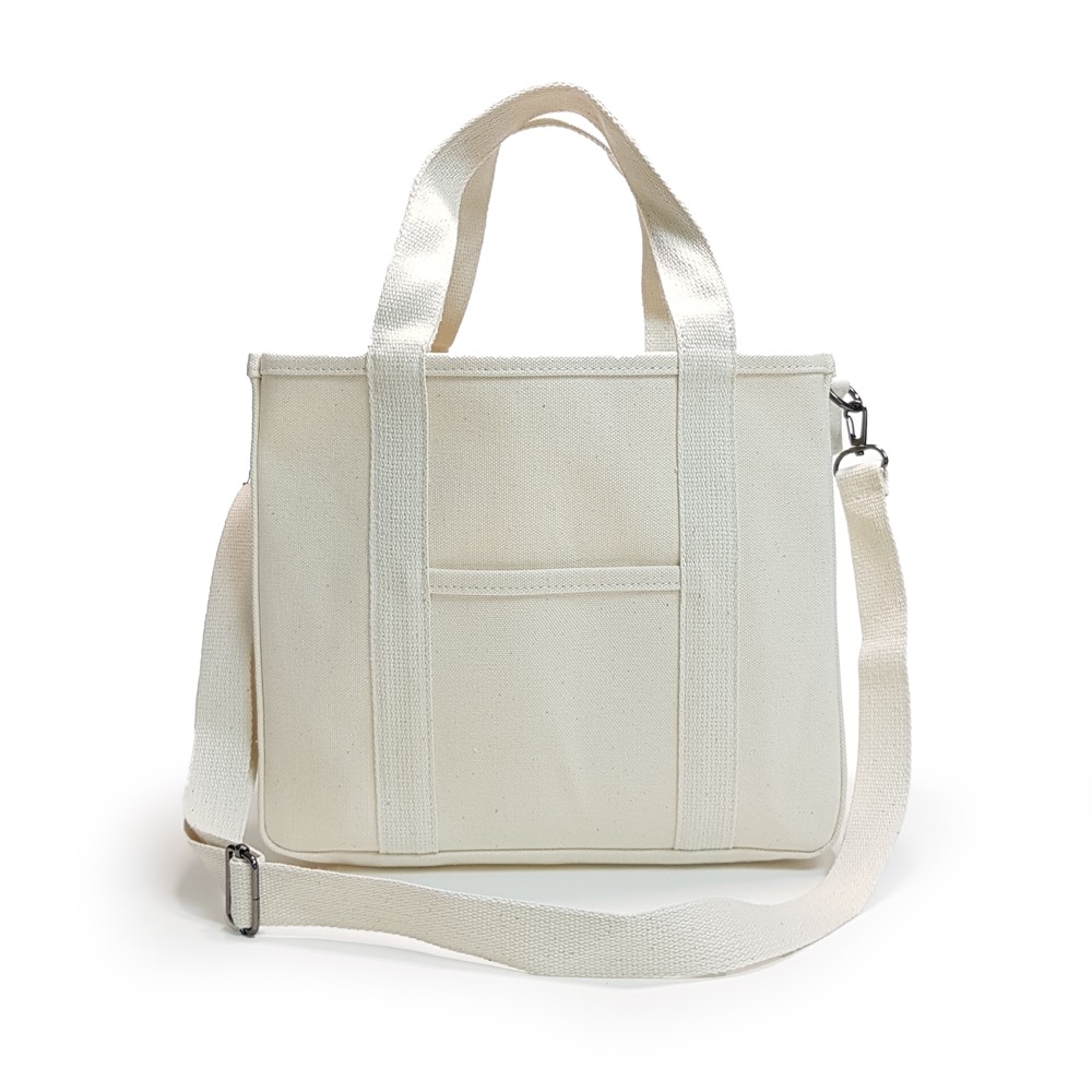 NEW ECO BAG Tote Canvas Eco Back Pocket Bag Black 