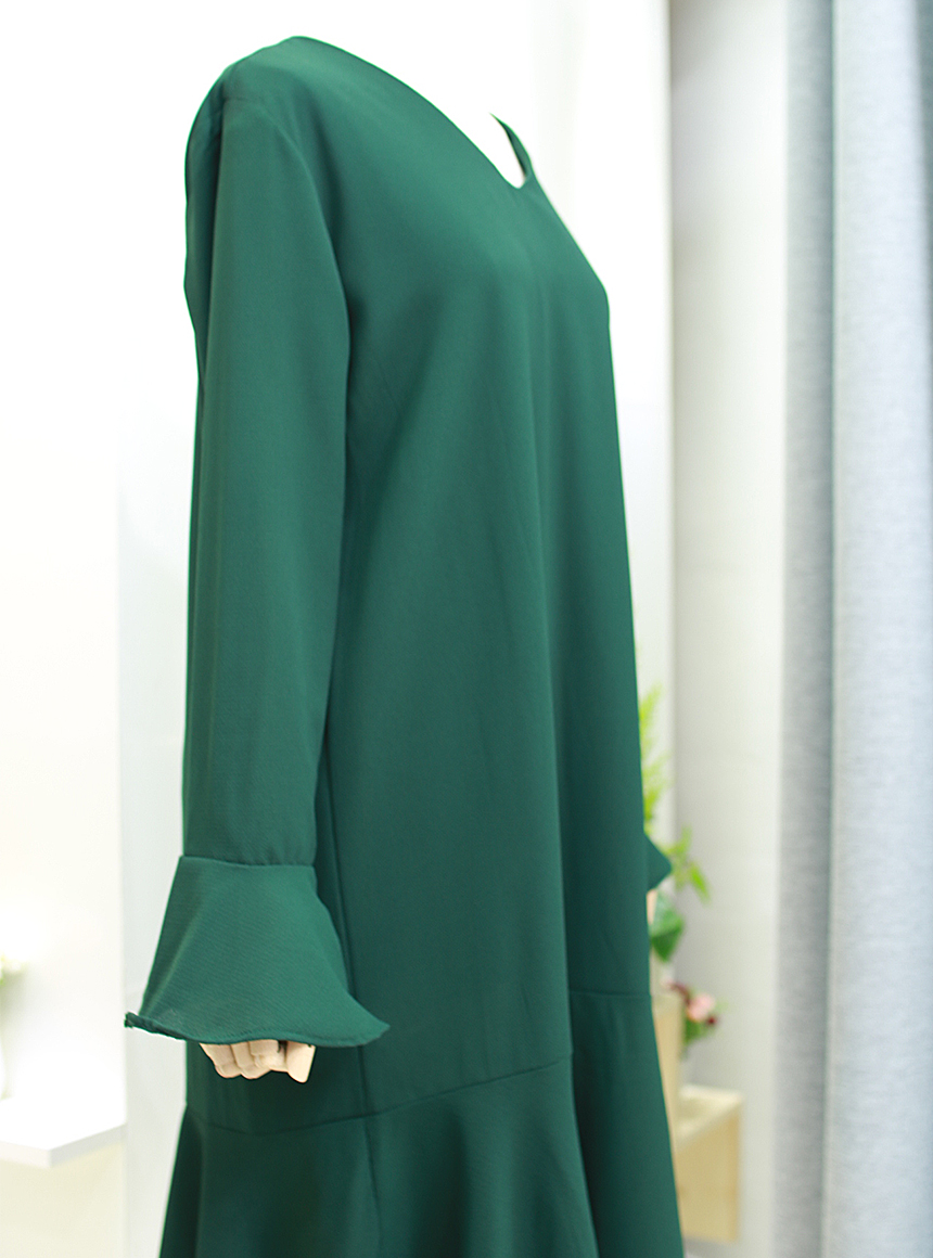 Feminine Autumn Chiffon Dress One-Piece Tie Tie On