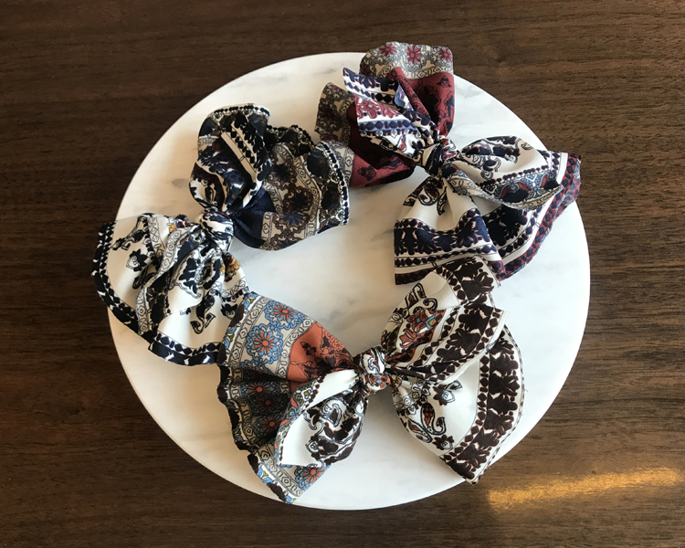 NEW HAIR CLIP HOOP ethnic pattern ribbon pin pinna