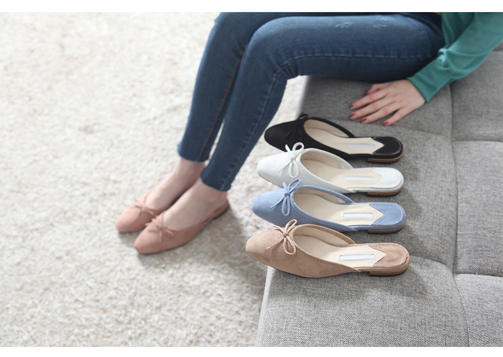 New Suede Ribbon Blower Women Women Tongue Shoe Of