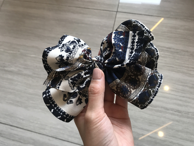 NEW HAIR CLIP HOOP ethnic pattern ribbon pin pinna