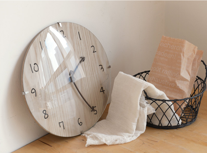 DIEL Living Wood Arrow Quiet Wall Clock Eye room N