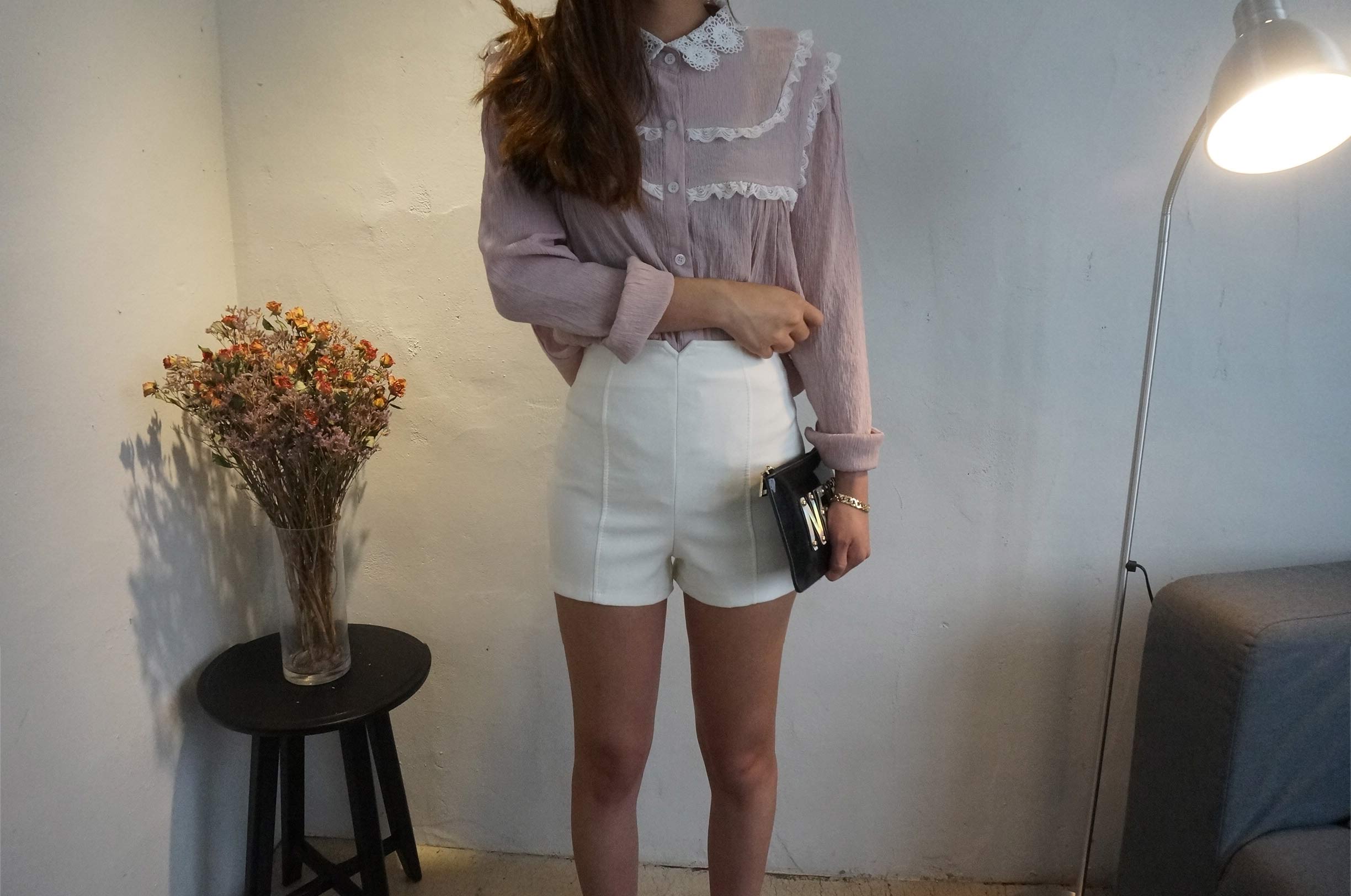 Women Short Pants High Waist Short Pants # 2color 