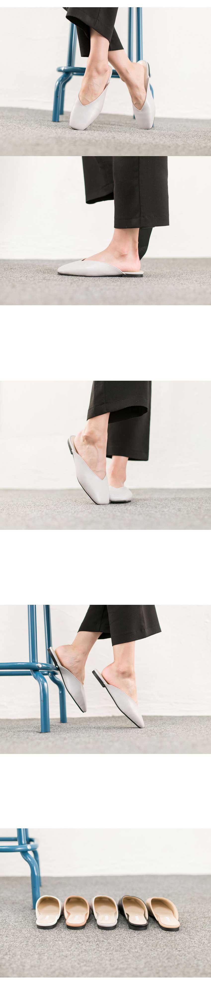 New Hana Square Toe mule slippers blouse 5color 1c