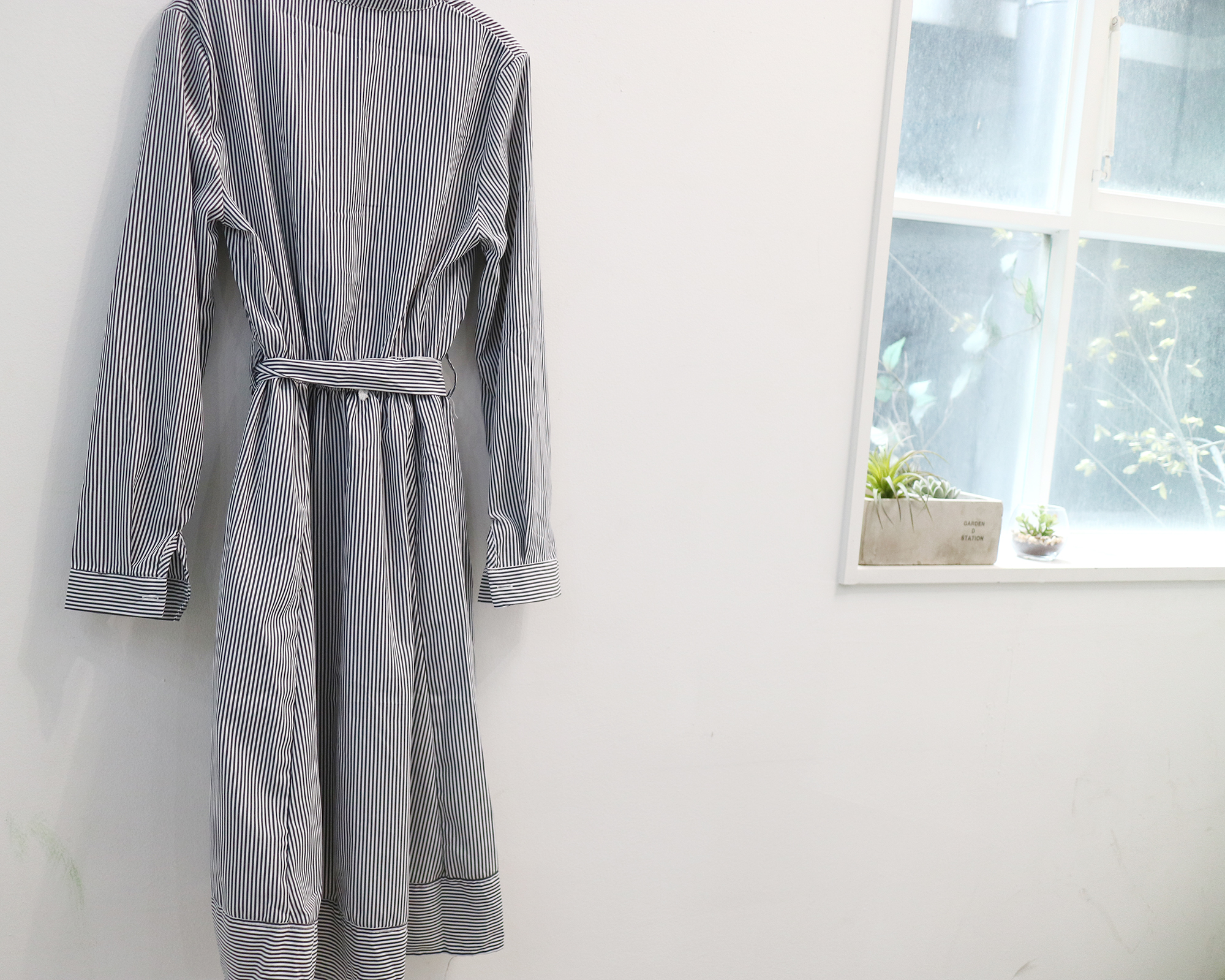 New Striped Shirt Uniform Dress Blue, Black New St