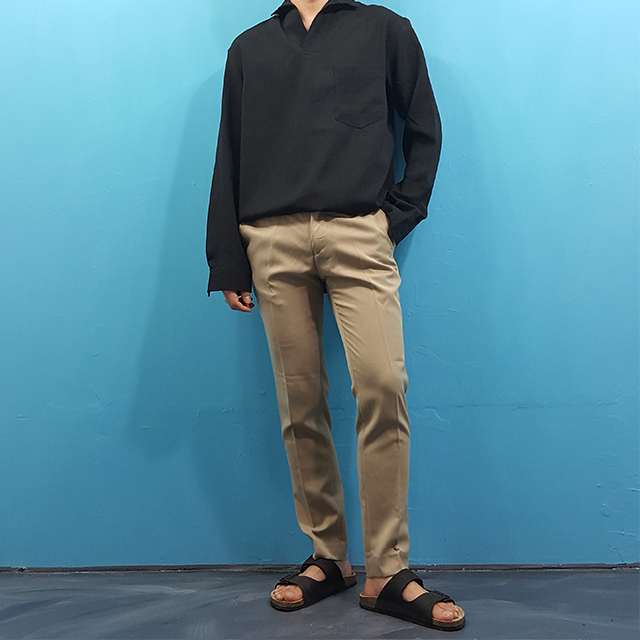 New Men's Pants Men's Beige Basic Slacks Pan