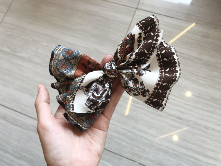 NEW HAIR CLIP HOOP ethnic pattern ribbon pin pinna