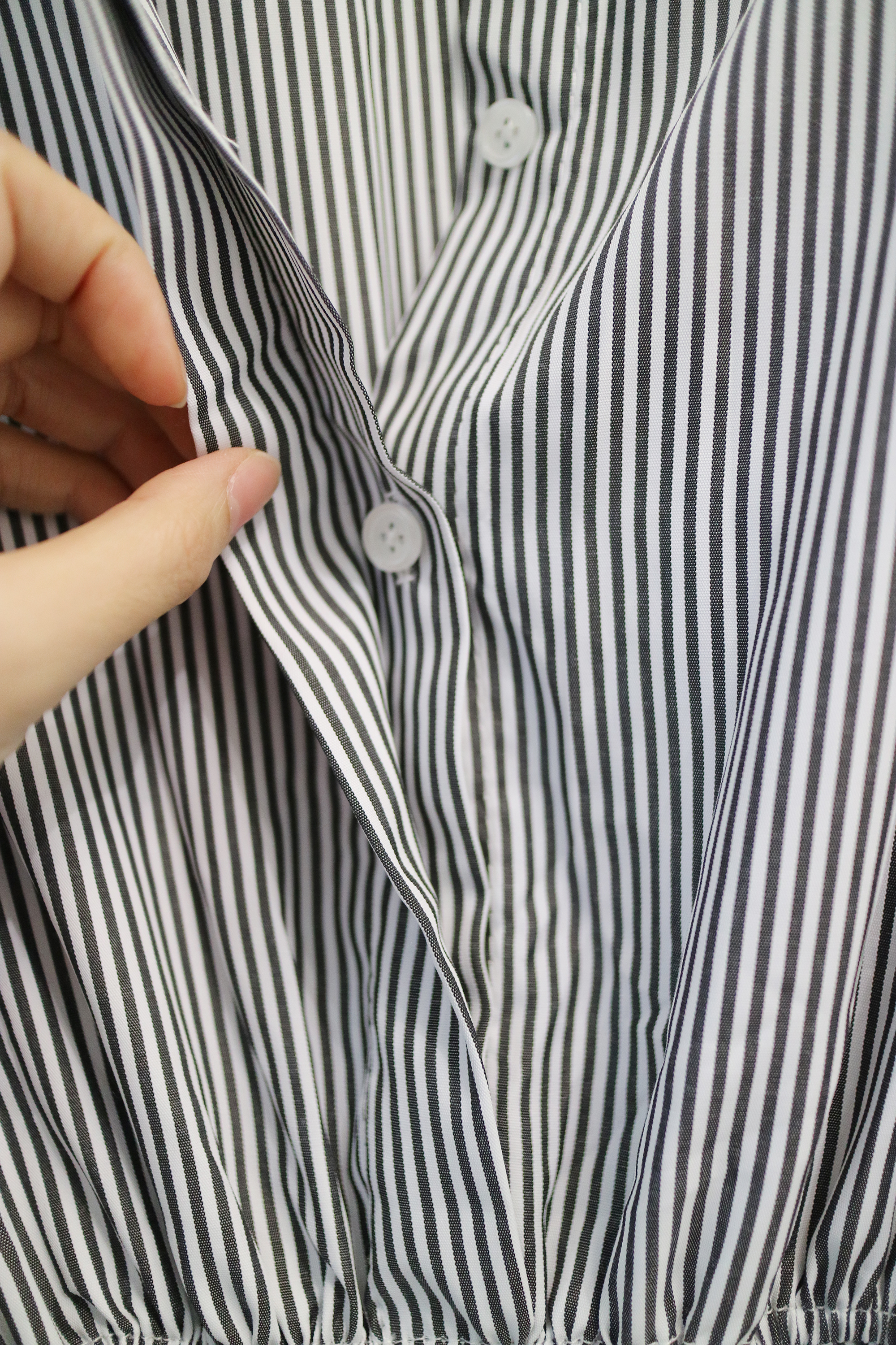 New Striped Shirt Uniform Dress Blue, Black New St