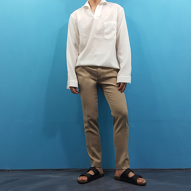 New Men's Pants Men's Beige Basic Slacks Pan
