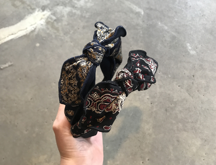 New Jolo Paisley Hair Band Wire Headband Ribbon Fl