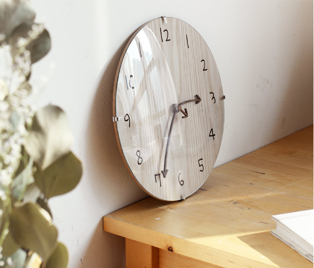 DIEL Living Wood Arrow Quiet Wall Clock Eye room N