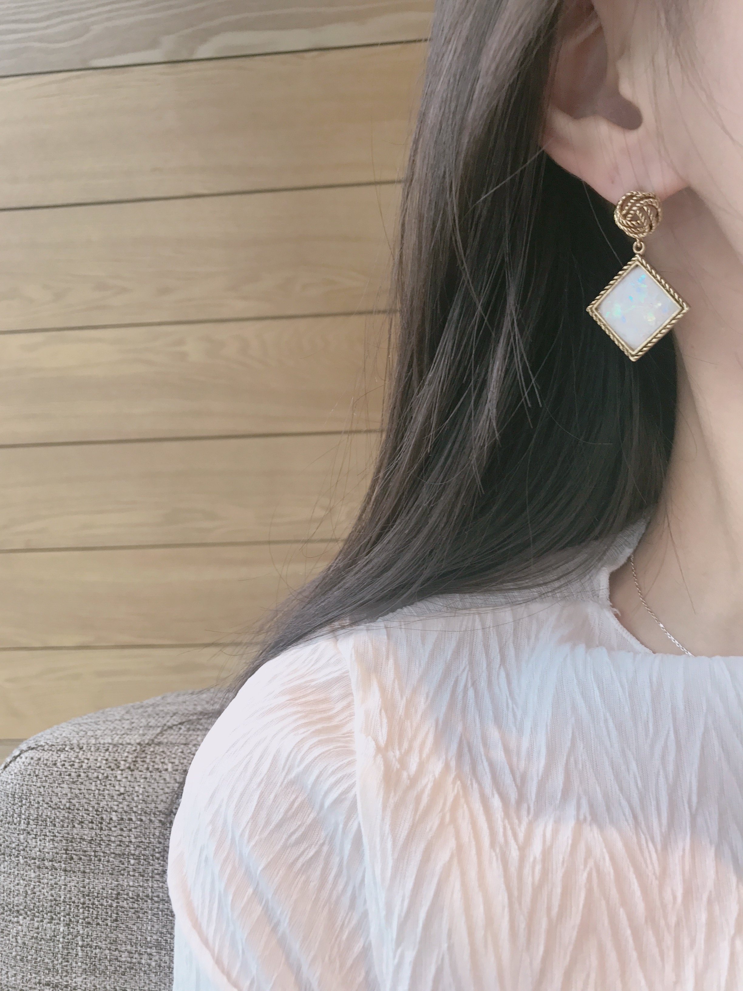 Yngong Opal Square Antique Earrings Antique Earrin