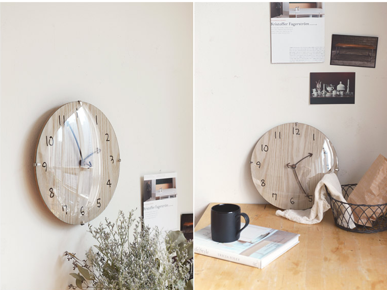 DIEL Living Wood Arrow Quiet Wall Clock Eye room N