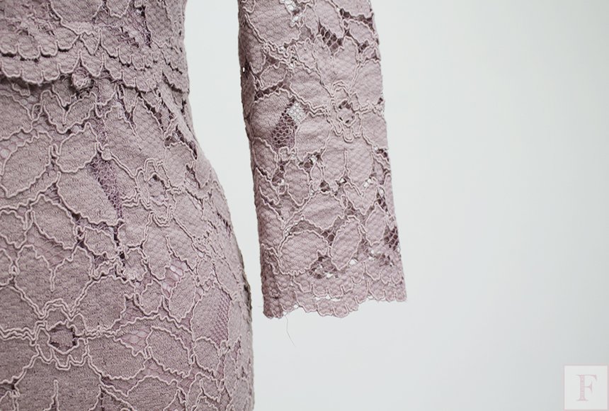 New Women Dress Flower See-through Lace Punching B