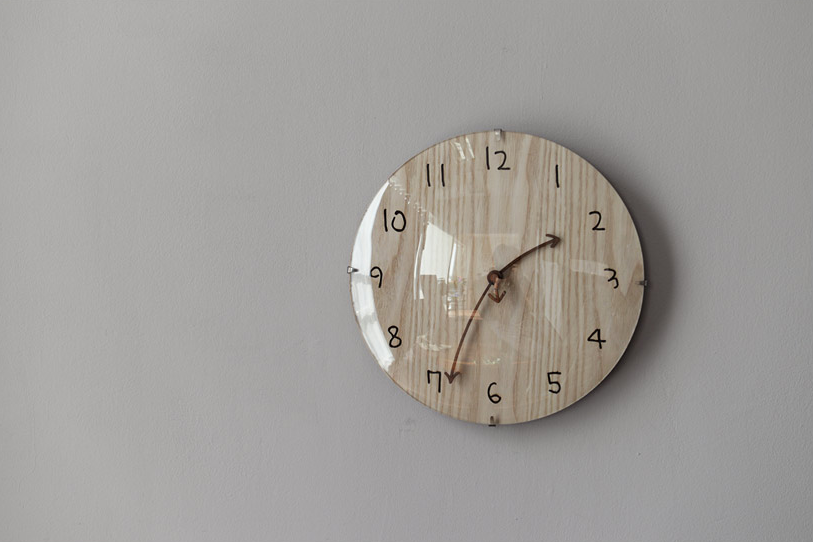 DIEL Living Wood Arrow Quiet Wall Clock Eye room N