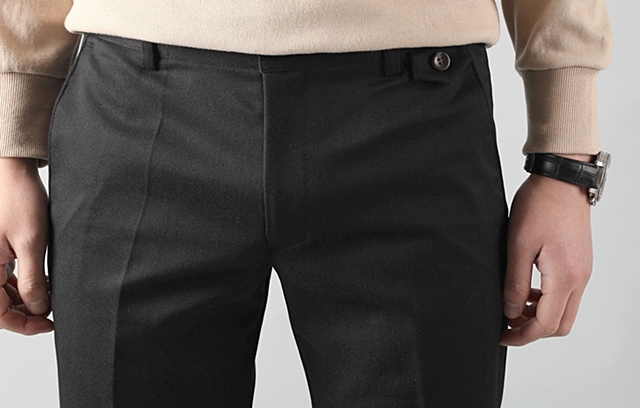 New Men's Pants Men's Button Span Slacks Big