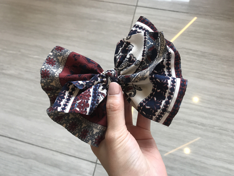 NEW HAIR CLIP HOOP ethnic pattern ribbon pin pinna