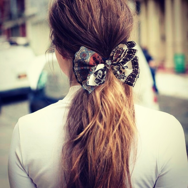 NEW HAIR CLIP HOOP ethnic pattern ribbon pin pinna