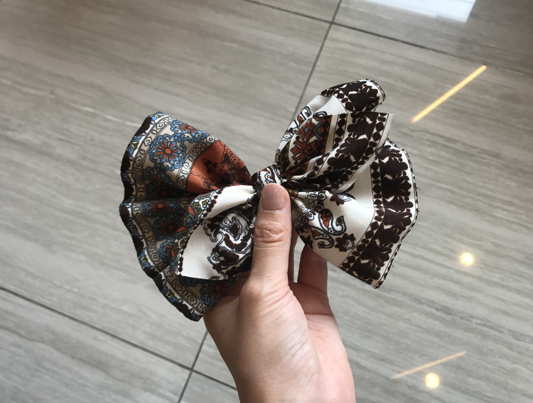 NEW HAIR CLIP HOOP ethnic pattern ribbon pin pinna