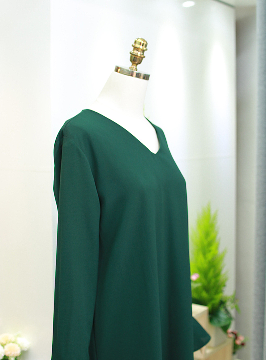 Feminine Autumn Chiffon Dress One-Piece Tie Tie On