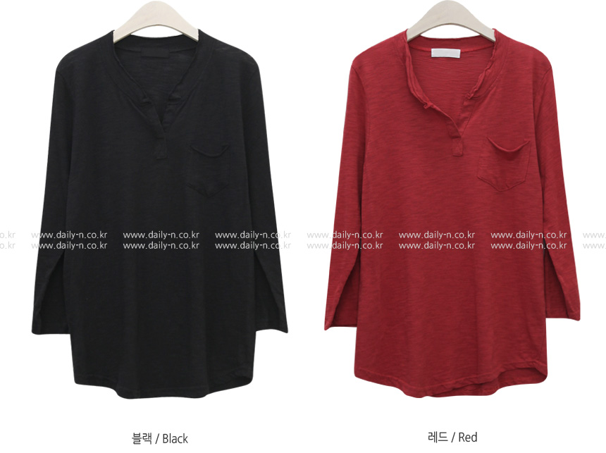 V-neck Women's Slab T-shirt Women's Fall Nit