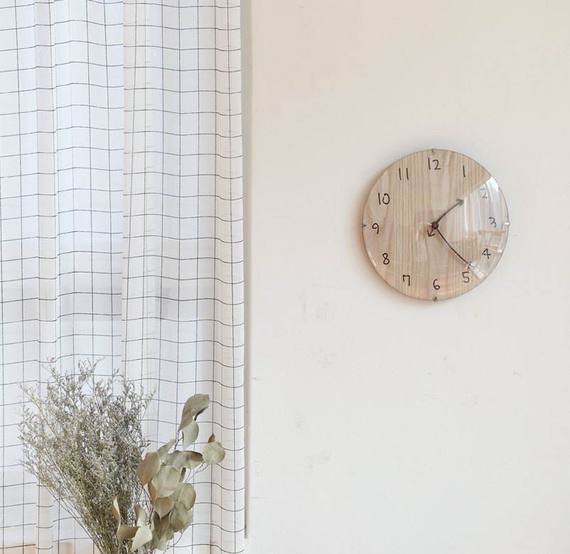 DIEL Living Wood Arrow Quiet Wall Clock Eye room N