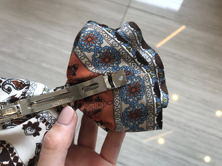 NEW HAIR CLIP HOOP ethnic pattern ribbon pin pinna