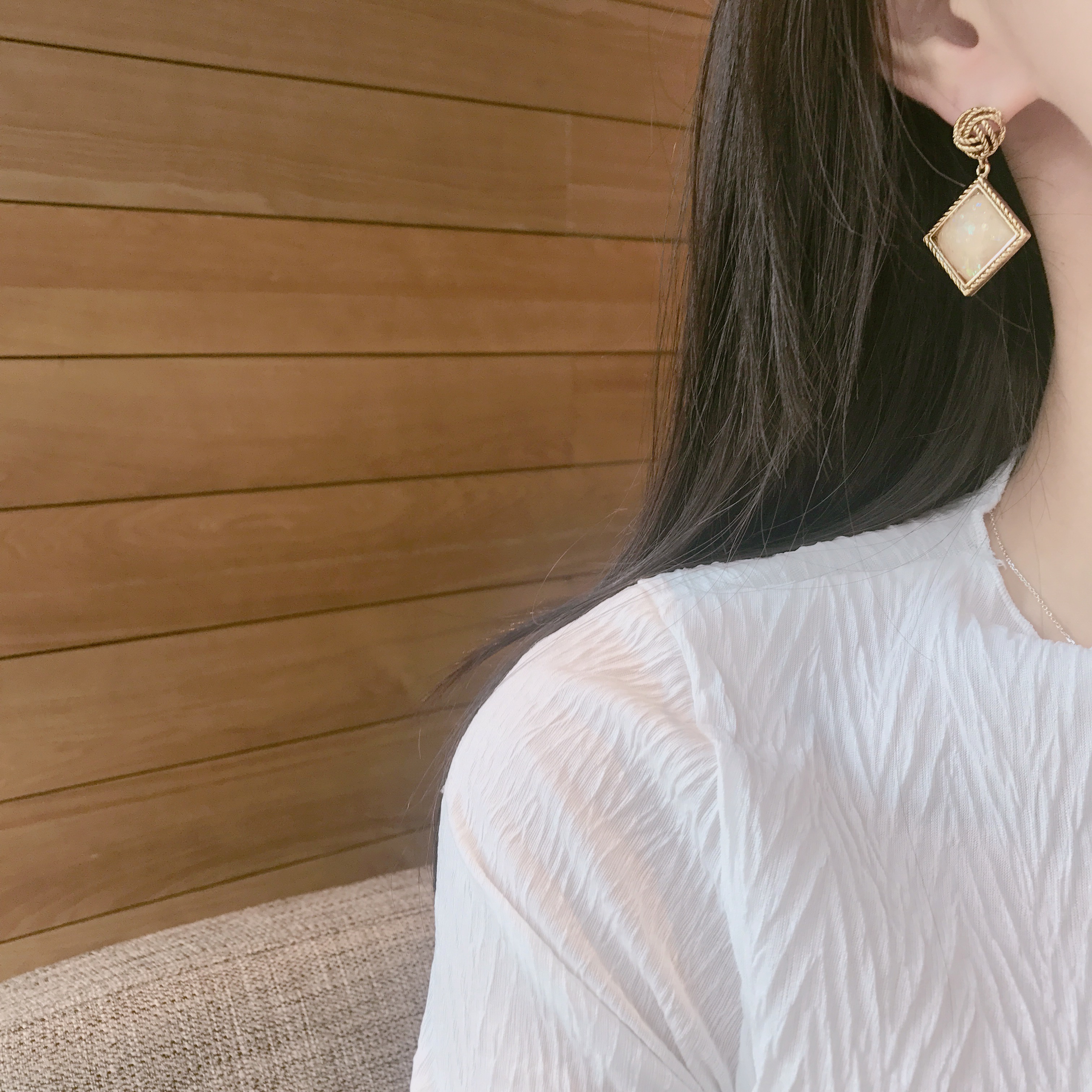 Yngong Opal Square Antique Earrings Antique Earrin