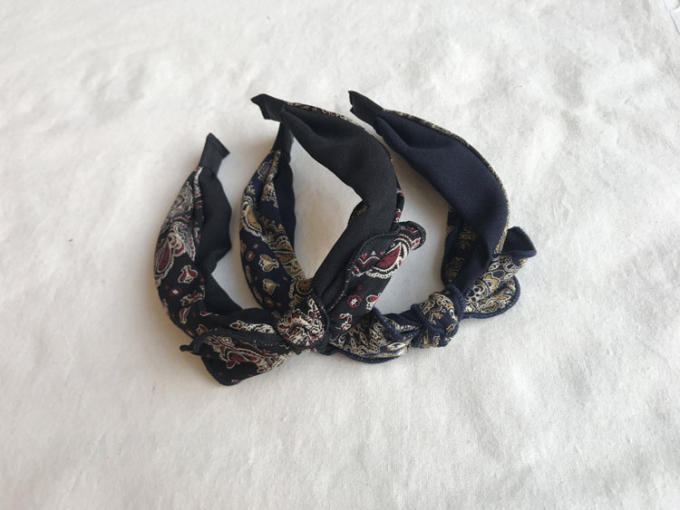 New Jolo Paisley Hair Band Wire Headband Ribbon Fl