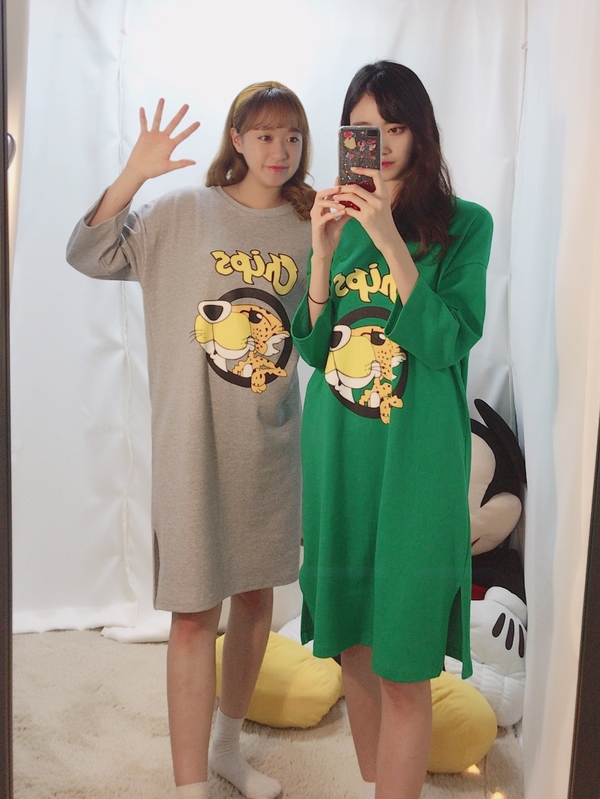 New Cheetos Homewear Long Dress Maternity Pajamas 