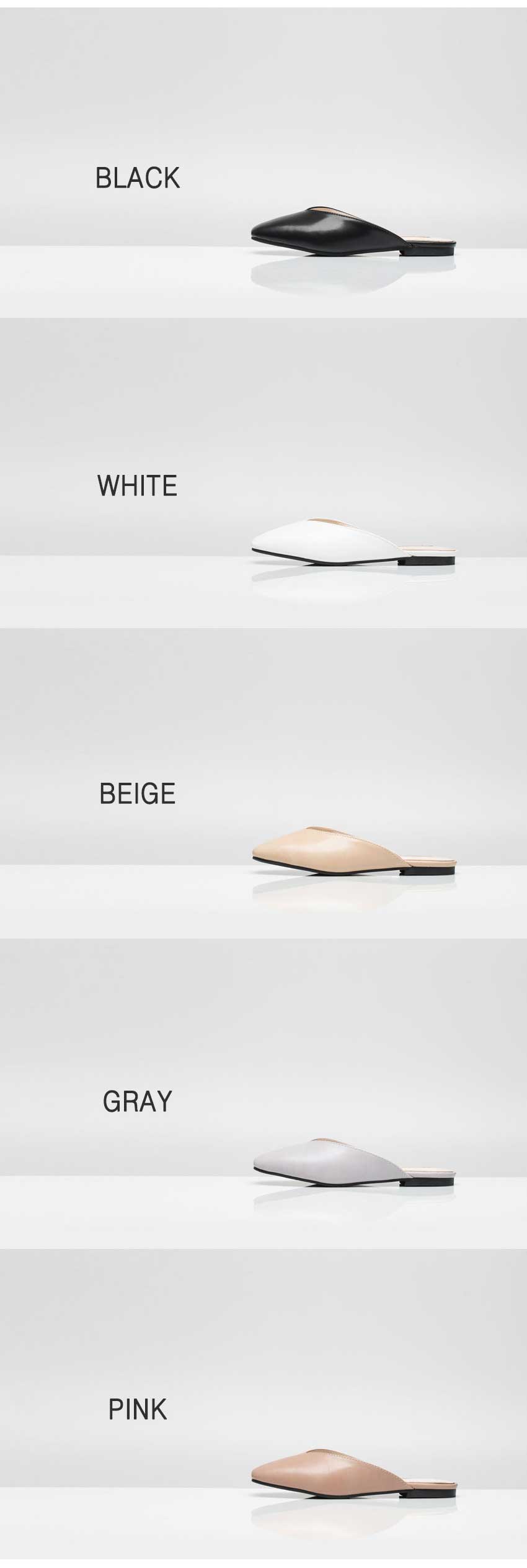 New Hana Square Toe mule slippers blouse 5color 1c