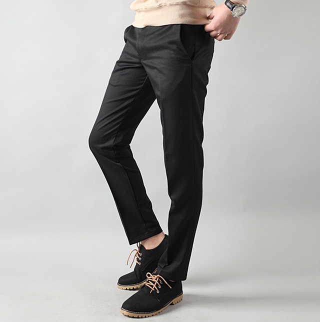 New Men's Pants Men's Button Span Slacks Big