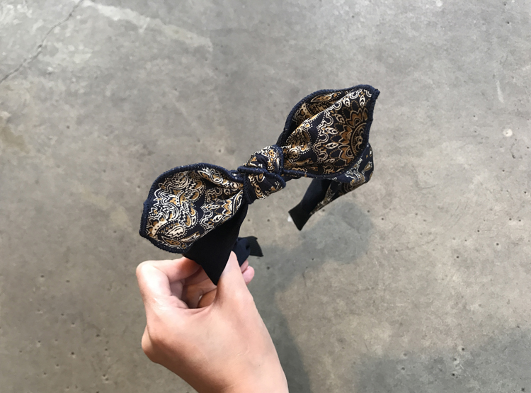 New Jolo Paisley Hair Band Wire Headband Ribbon Fl