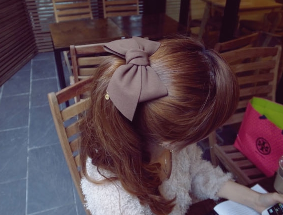 New Woolen Big Ribbon Pin Hairpin Gullish Fashion 